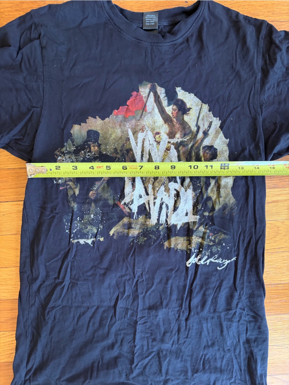 Vintage Coldplay 2008 Viva La Vida Tour Concert Tee Revolutionary Print Size S - Picture 10 of 11
